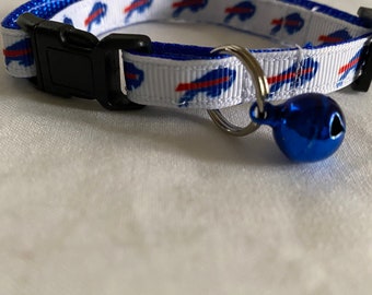 Buffalo Bills themed Cat or Kitten Collar, Bills Breakaway Collar - girl cat, boy cat, Tiny Dog