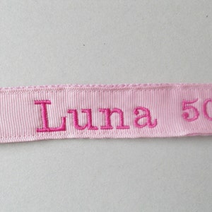 Personalized Solid Color Dog or Puppy Collar - Classic Style/Girl dog/Boy dog/Solid Color Ribbon and Webbing