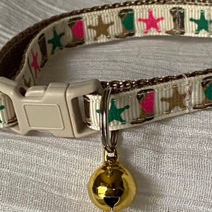 Cowgirl Boots, Cowboy Boots Breakaway Collar - girl cat, boy cat, kitten, Western theme, Quick Release Collar, Adjustable