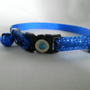 Royal Blue Glitter Cat or Kitten Safety Collar