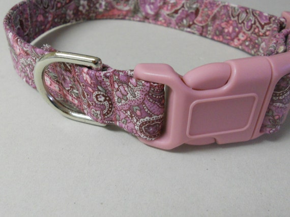 dusty rose dog collar