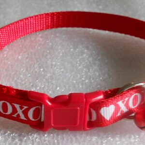 Valentine's XOXO Cat Collar, Kitten Collar, Breakaway Safety Collar