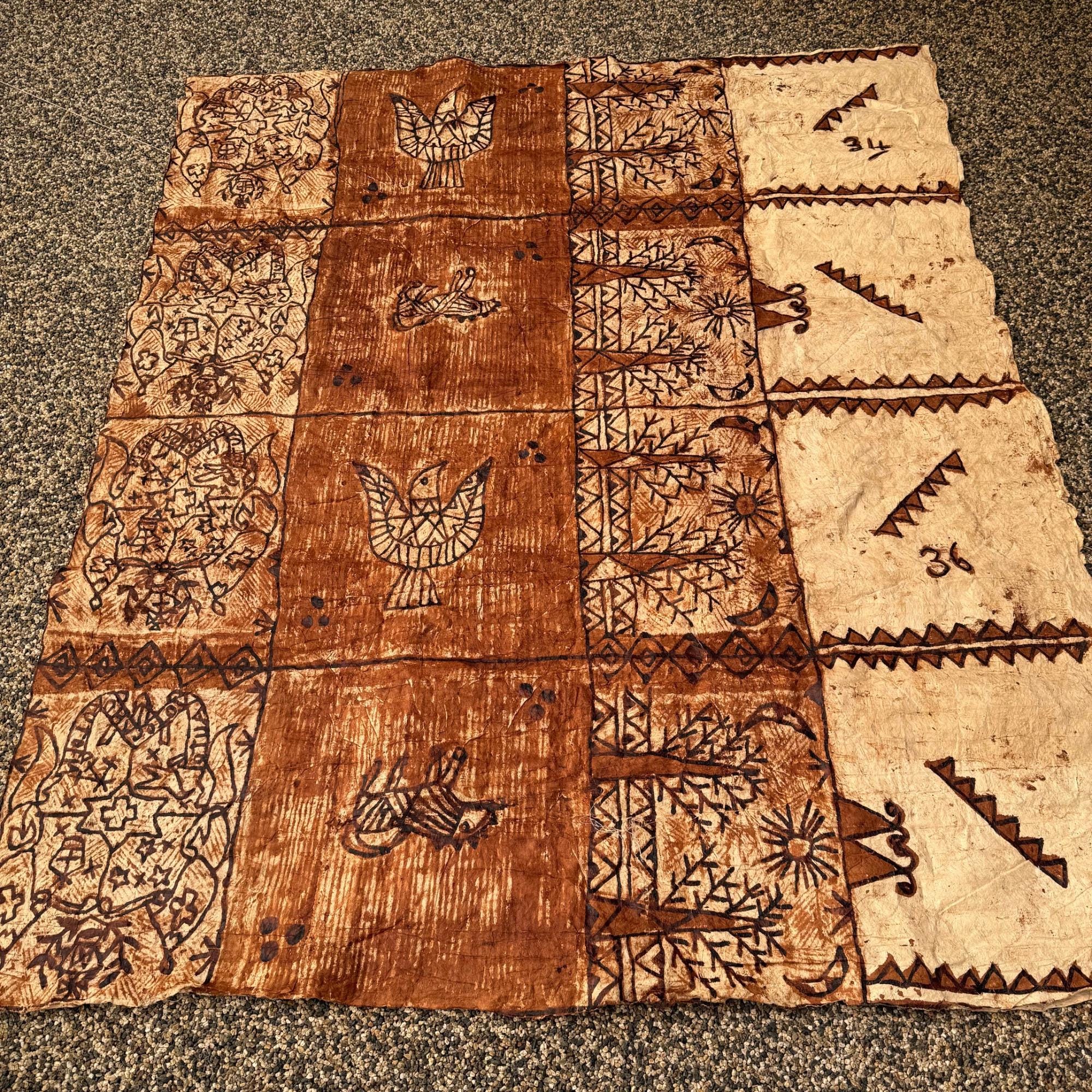 Vintage tapa cloth - Etsy 日本