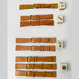 Vintage Kreisler Leather Watch Bands, 11/16&quot; Lug Width, Pigskin, Calfskin, 1970s New Stock, R & L Stamped, Genuine Leather Straps for women