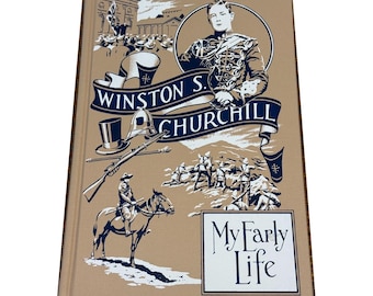 Winston Churchill, My Early Life Folio Society, livre illustré de collection Max Hastings, sous étui rigide, par Neil Gower.