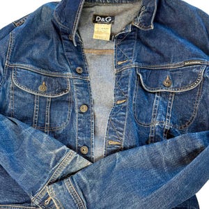 Dolce and Gabbana Denim Jacket Medium, Made in Italy Y2K 2000s ITTIERE Jean Jacket, Designer Vintage Denim, Vintage D&G Designer Streetwear