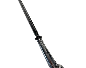 Antique 1869 Sheffield Sterling Silver Knife Sharpener – Victorian Honing Steel by HH – Silver Handle kitchen Tool, Collectible Knife Tool