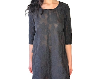 Vintage Chloé Dress | Phoebe Philo Era | Made in France | Minimalist Black Cotton, Vintage Fashion Gift, Vintage mini dress, Retro fashion