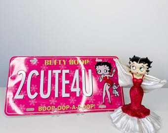 Vintage Betty Boop Collectible, Betty Boop Figurine or Betty Boop License Plate, Retro Kitsch Decor, 1990s Cartoon Decor, Betty Boop