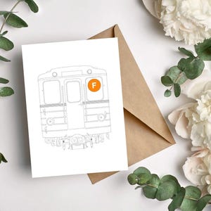 NYC Subway Notecards: MTA Train Thank You Cards, Set of 10