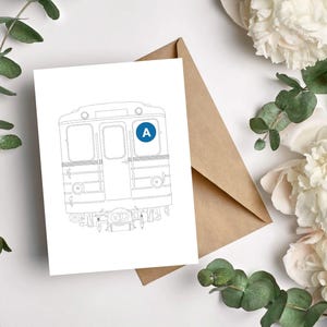 NYC Subway MTA Custom Folded Personal Blank Greeting Cards