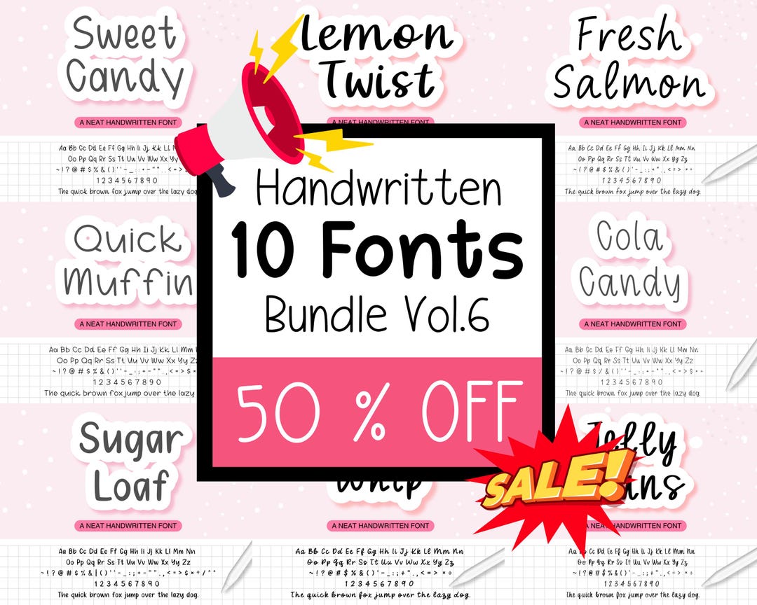 Lesson Study Font Study Font Bundle | Neat Handwriting and Clean Fonts for Goodnotes ...