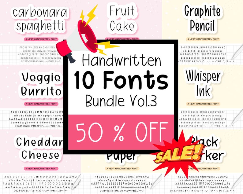 Ipad Note Font Font Bundle for iPad Notes | Handwritten Script + Minimal Fonts for ...