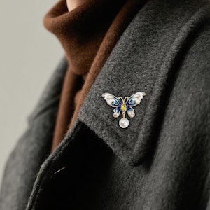 Butterfly Enamel, Enamel Painting Butterfly Brooch, Butterfly Lapel Pin, Enamel Pin, Butterfly Gift, Butterfly Mini Pins, Gift for Women