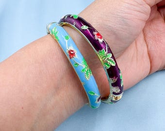 売り切り!!!!!!七宝/エナメル バングル 中古 エルメス HERMES バングル エマイユGM 七宝焼き エナメル