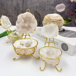 Scatola per fedi nuziali, in cristallo con supporto, scatole per fedi in geode marocchina, scatola per fedi in cristallo, scatola per fedi di proposta, agata nuziale, regali di nozze