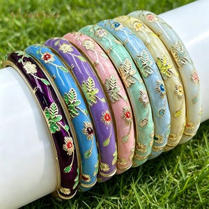 Vintage sieraden, vintage cloisonné-armband, bloemensieraden, tien verschillende kleuren, huwelijkscadeaus, cadeaus voor moeder