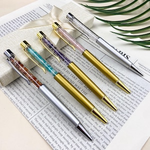 Kristallen pennen met geschenkverpakking, gepersonaliseerde kristallen pennen met 5 kleuropties, manifestatietool, afstudeercadeaus, lerarendagcadeau