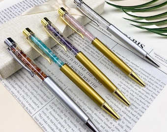 Crystal Pens with Gift Box, Personalised Crystal Pens with 5 Color Options, Manifestation Tool, Graduation Gifts, Teachers&#39; Day Gift