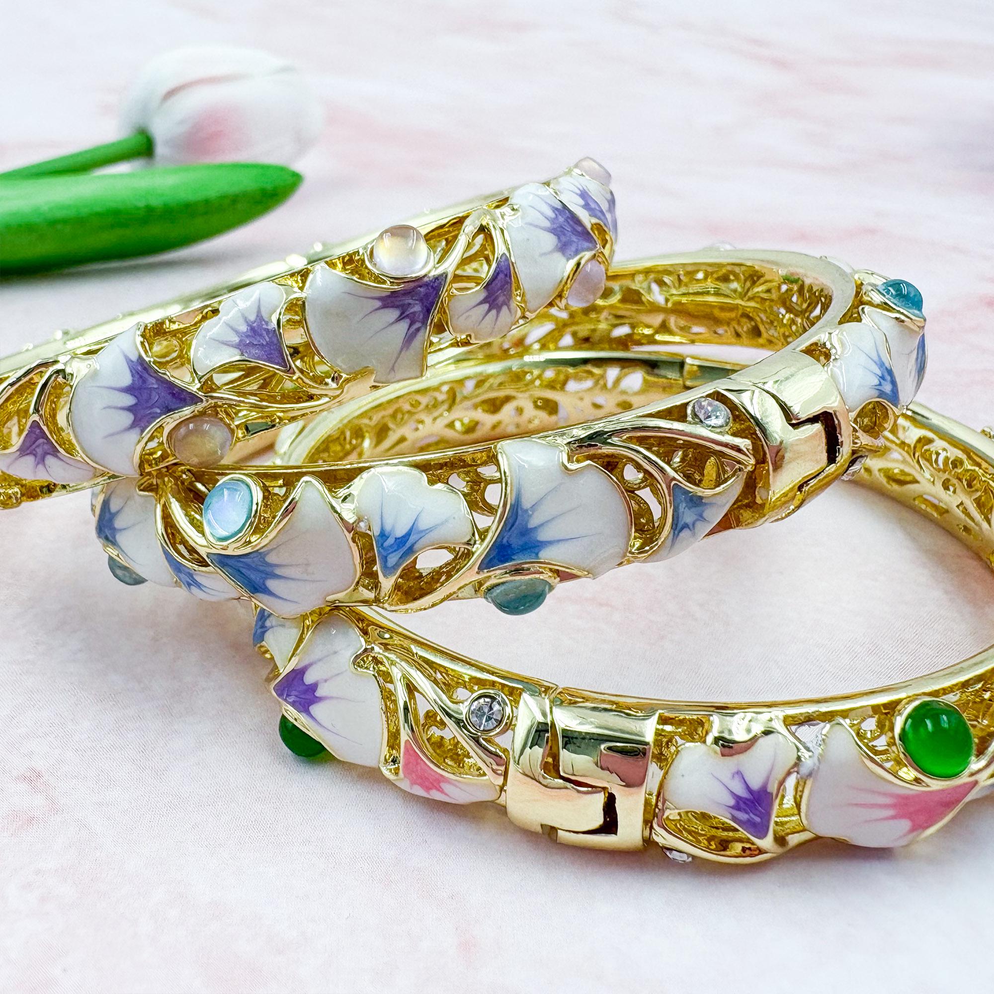 SILVER S925 銀線細工 中国七宝 ブレスレット2セット アンティーク SILVER S925 銀線細工 中国七宝 ブレスレット2セット