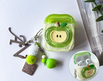 Personalized AirPod Case, 3D Cartoon Design – Custom 1-2 Letters , Compatible with AirPod 1-4/Pro/Pro2/Pro3, Funny and Cute Apple Fan Gift