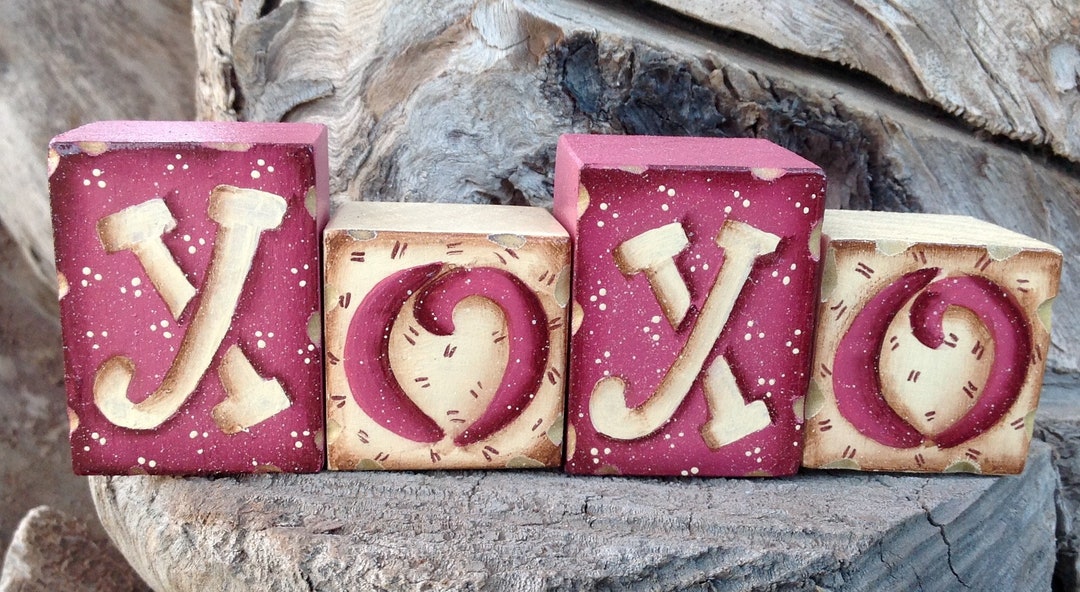 SMALL Hugs and Kisses Blocks - Etsy