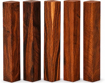 Exotic Ironwood Pen Turning  Blanks – Woodturning Blanks – DIY Craft Supplies – Size 6.37 x 0.87 x 0.87 In – Pack of 5