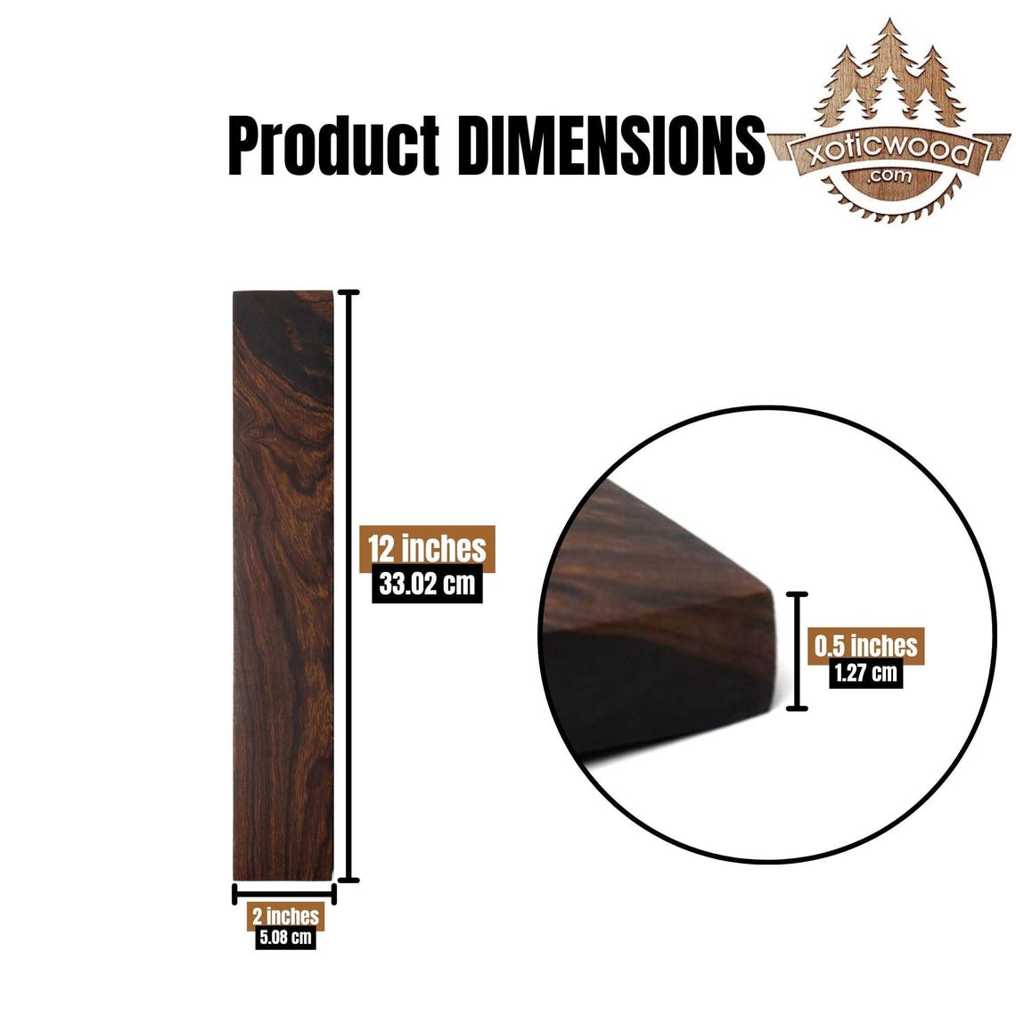 Bookmatched Ironwood Knife Handle Scales – Natural Wood Knife Scales ...