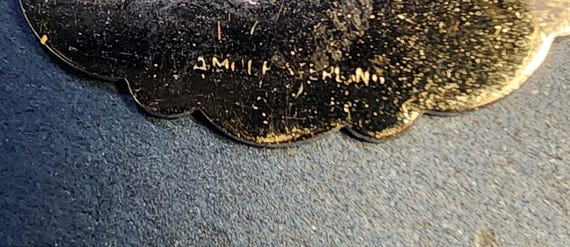 Brooch:  N Initial Sterling Silver.  laMode - image 7