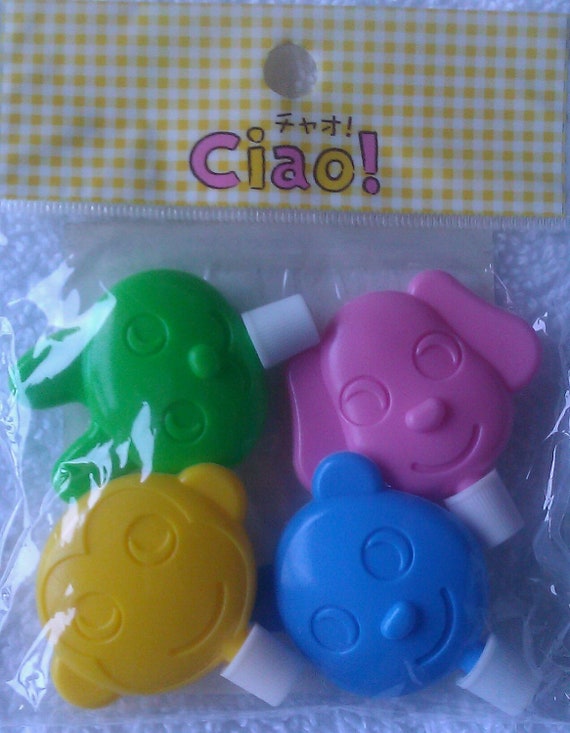 Items similar to small sauce bottles, package of 4 animal characters on