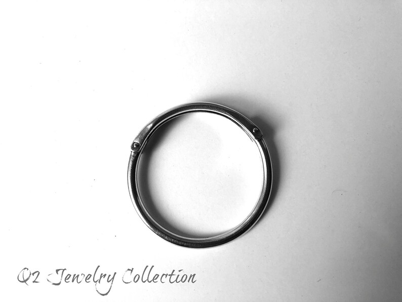 thick silver bangle unisex bangle industrial sterling silver bangle bracelet with rivets medium size bangle