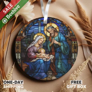 Weihnachtskrippe Ornament, Weihnachten Urlaub Dekoration, Jesus Ornament, Bunte Weihnachtsverzierung, Einzigartige Weihnachtsdekoration