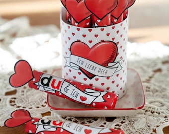 Scarica le confezioni regalo Duplo "Ti amo", San Valentino, file PDF, scatola regalo Duplo, anniversario, fai da te, idea regalo per la tua persona preferita