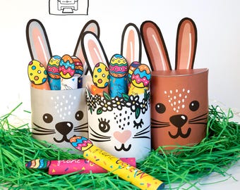 DIY Easter Bunny Packaging, Download Duplo Easter Wrappers, Easter Bunnies, Easter Eggs, PDF File, Duplo Gift Box, DIY, Make Your Own