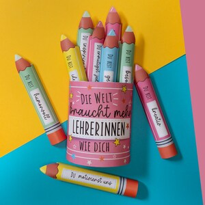 Duplo-banderoll "Världen behöver fler lärare som du" - utskrivbar mall | Tack | Farväl | Liten present | Souvenir
