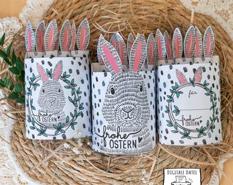 Download Duplo Easter banners, small gift for the Easter nest or table decoration, PDF file, Duplo gift box, DiY, make it yourself