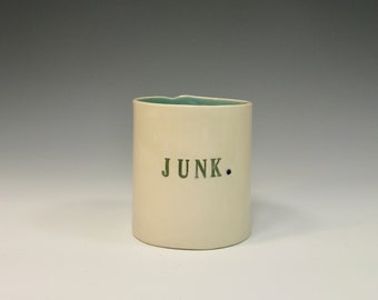 hand built porcelain vessel   ...   junk container  ...   multifunctional ceramic vessel