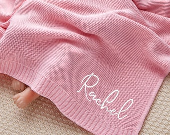 Custom Embroidered Baby Name Blanket,Personalized baby blanket,Baby Announcement,Newborn gift,Unique Baby Gift,Baby Shower Gift 12colors