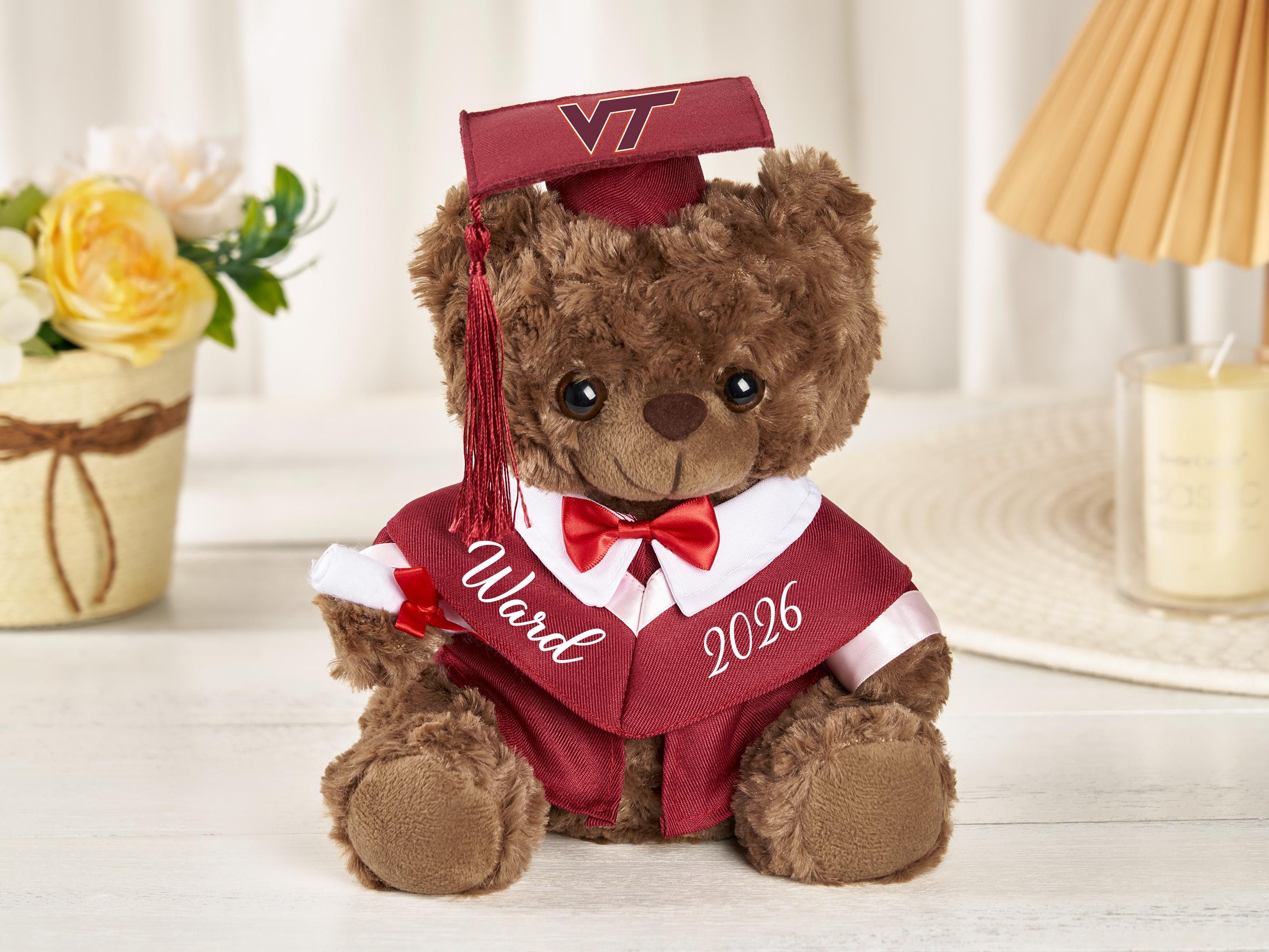 Personalized College Logo Graduation Bears,custom Grad Bear With Name ...