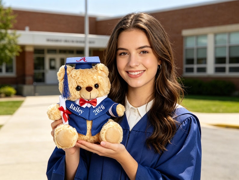 Personalized College Logo Graduation Bears,custom Grad Bear With Name ...
