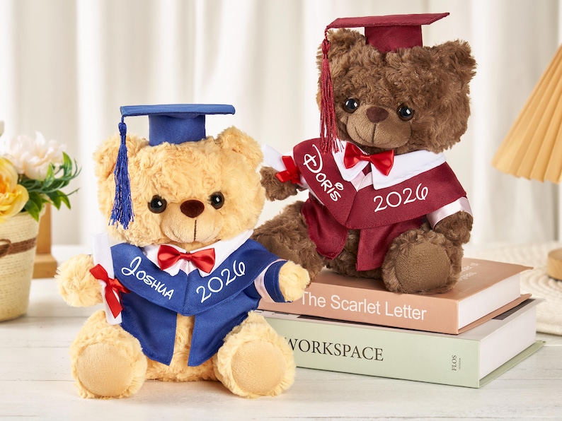 Personalized College Logo Graduation Bears,custom Grad Bear With Name ...