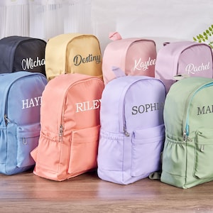 Stickerei Personalisierte Kinderrucksack, benutzerdefinierte Kindergarten Kleinkind Geschenke, Kinder Schultasche, Monogramm Rucksäcke für Mädchen Jungen, Geburtstagsgeschenke