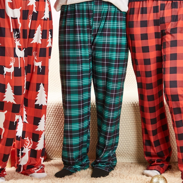 Plaid Christmas Pants - Etsy