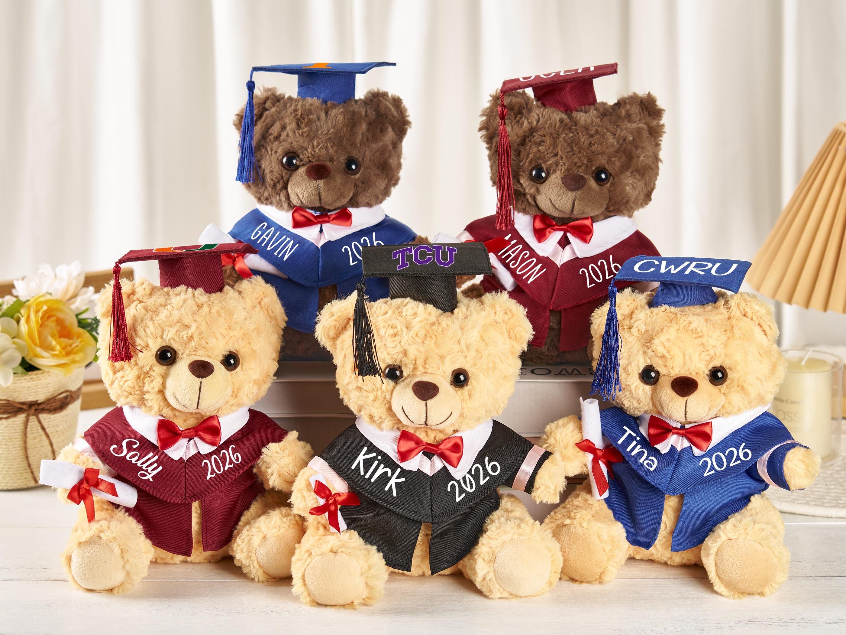 Personalized College Logo Graduation Bears,custom Grad Bear With Name ...