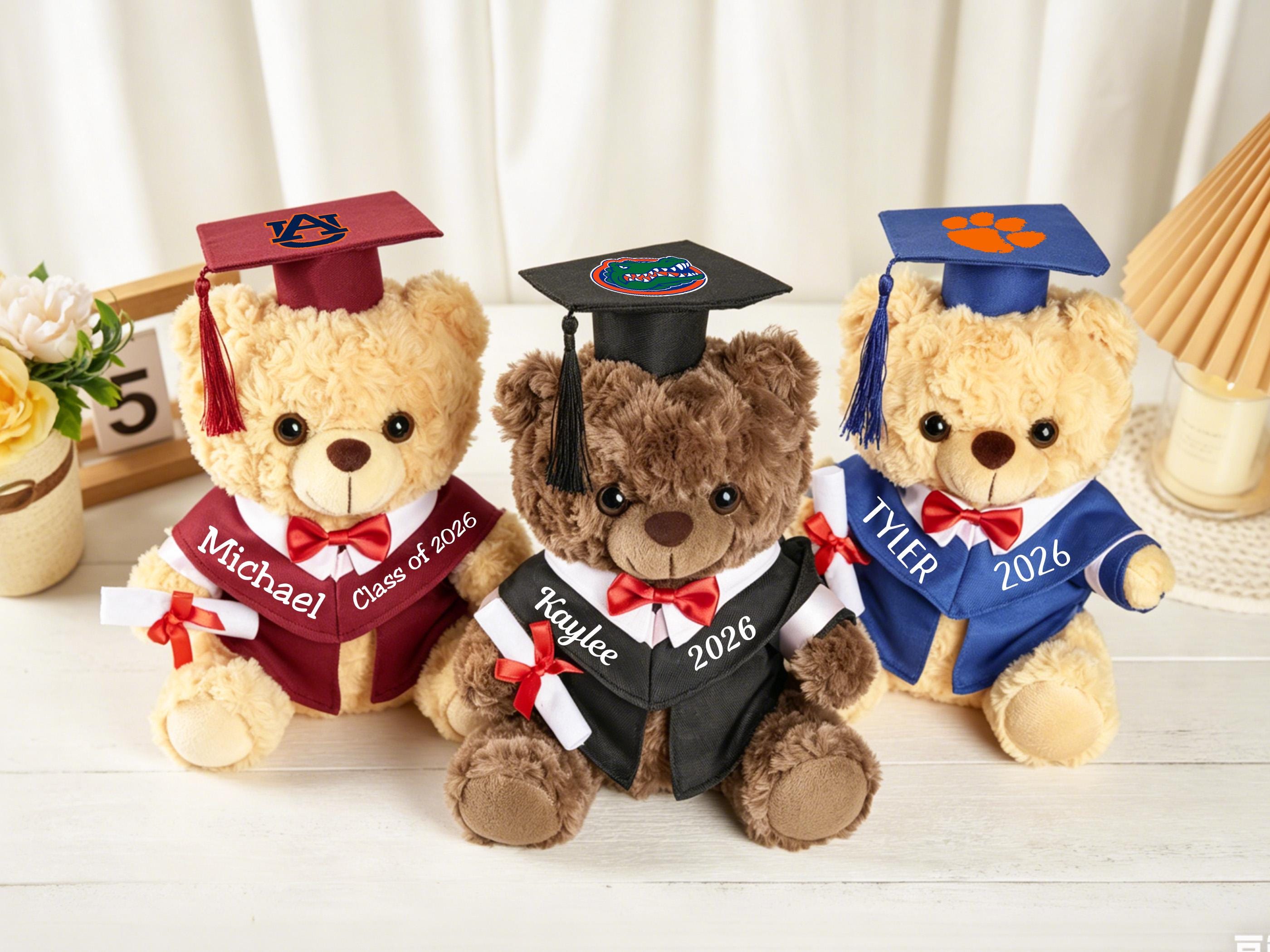 Personalized College Logo Graduation Bears,custom Grad Bear With Name ...