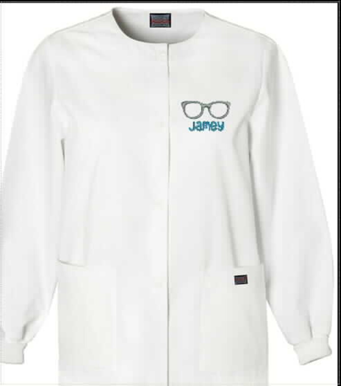 Embroidered Optometry Scrub Coat. Optometry scrubs. Optometric Etsy