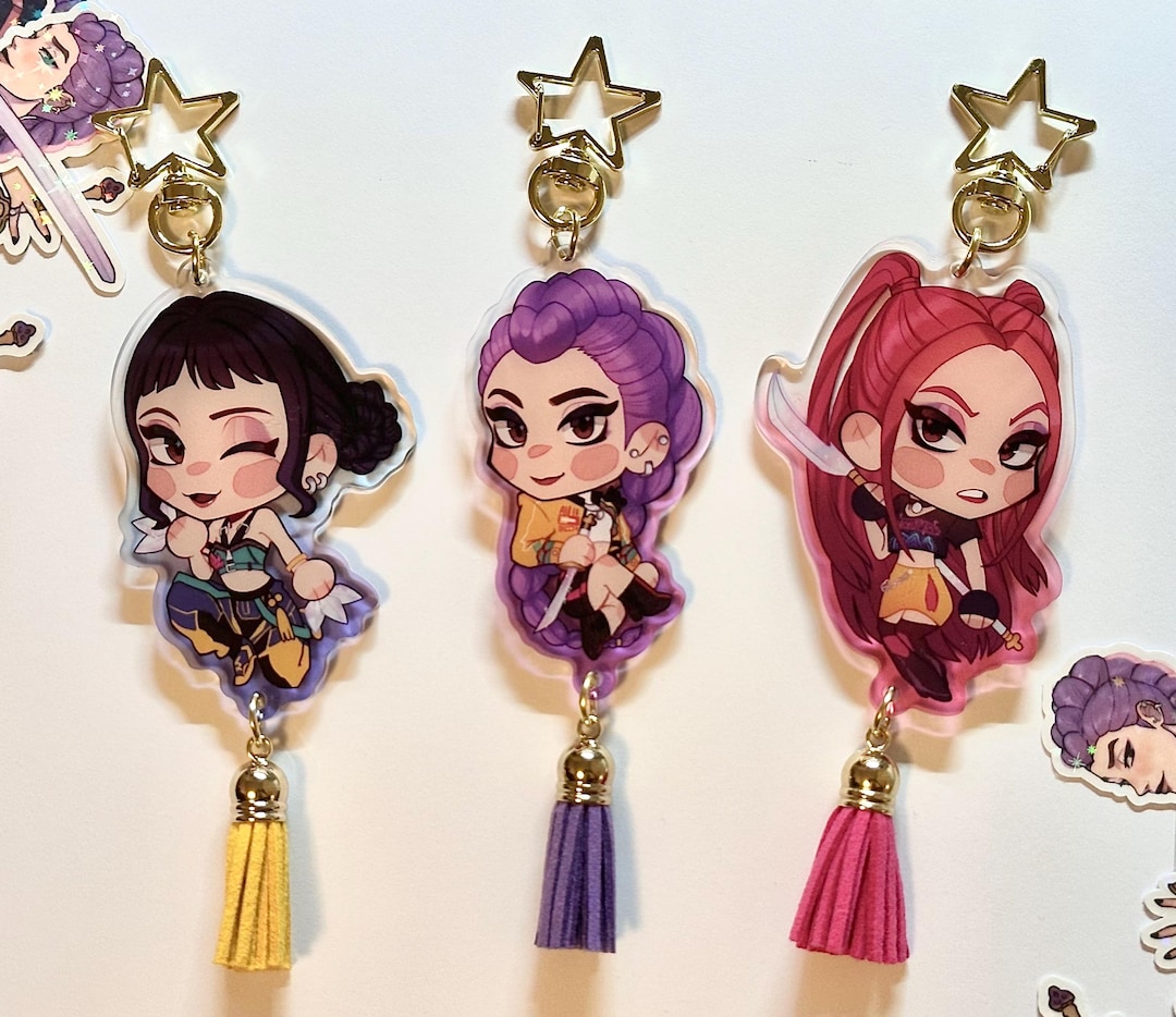 Kpop Demon Hunters Chibi Keychains - Etsy