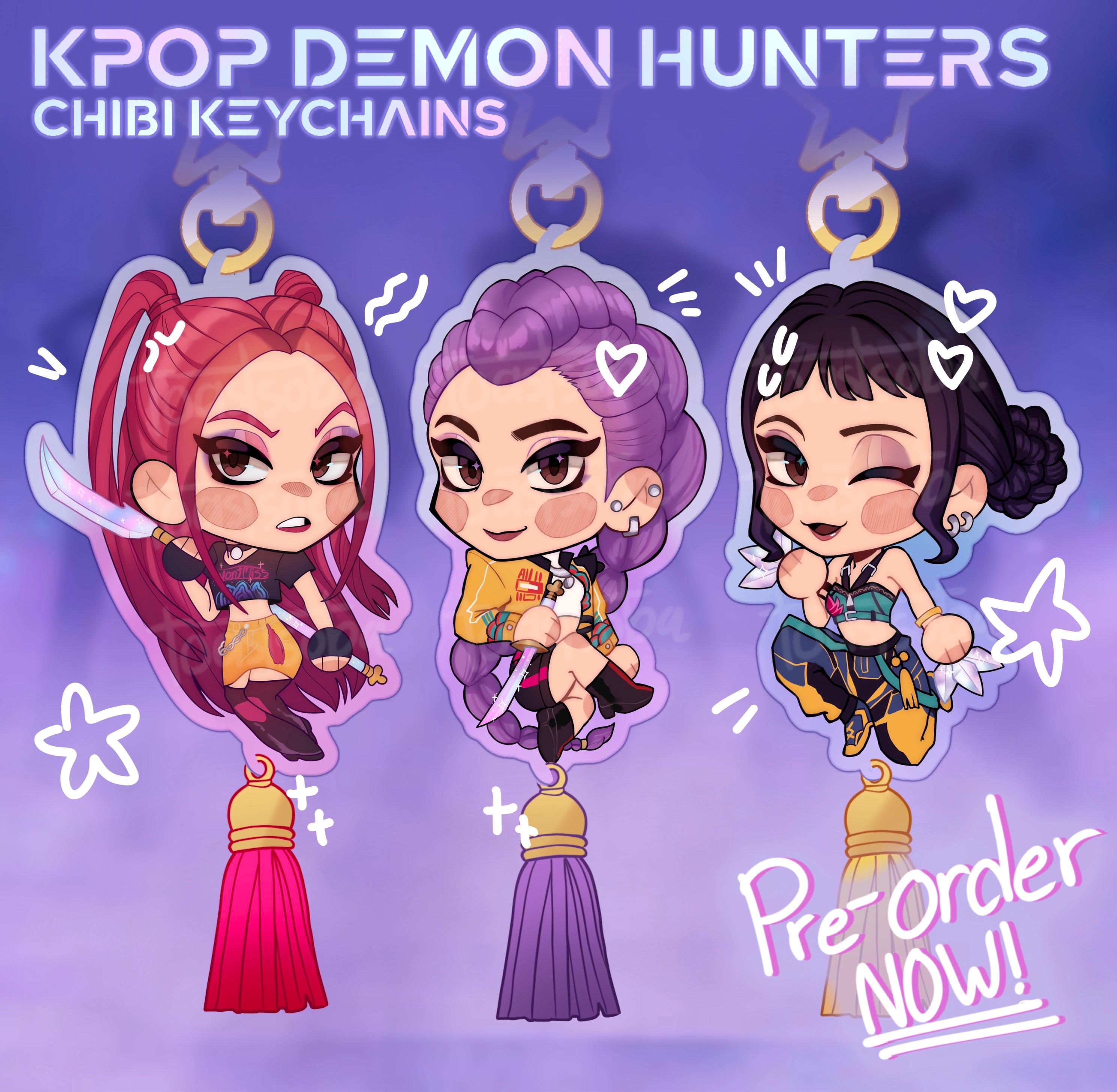 Kpop Demon Hunters Chibi Keychains - Etsy