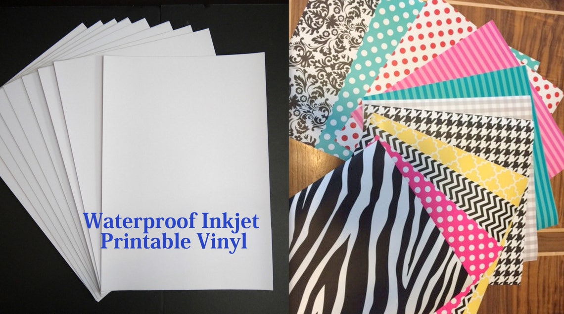 Inkjet Printable Vinyl Sheets Create Your Own Printed Etsy