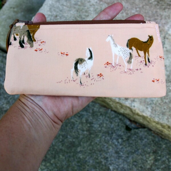 Horses Zippered Pouch